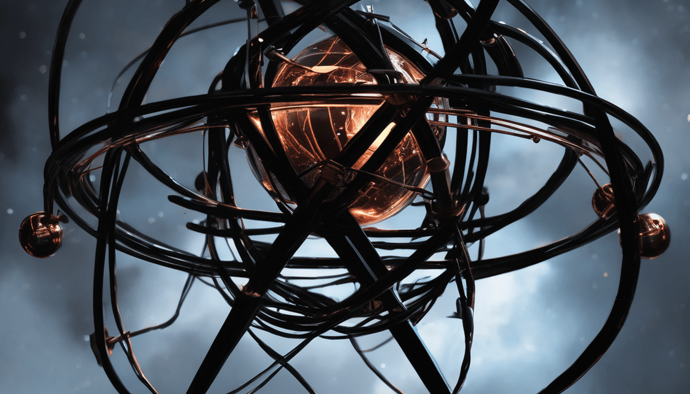 A constellation of glowing copper nodes in the void