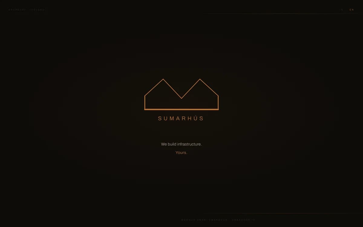 Landing page of sumarhus.com
